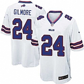 Nike Men & Women & Youth Bills #24 Gilmore White Team Color Game Jersey,baseball caps,new era cap wholesale,wholesale hats